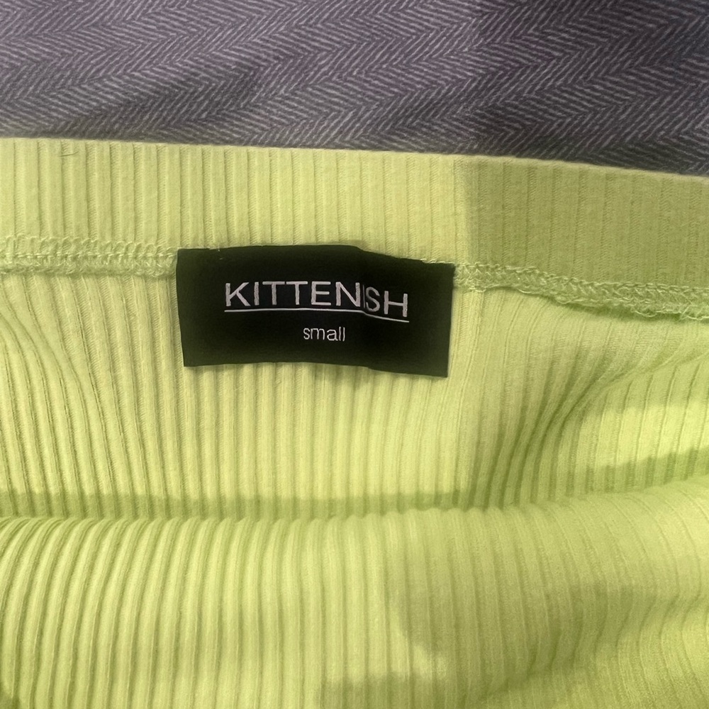 Kittenish neon yellow/green tube top